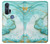 W3399 Vert Marbre Imprimer Graphique Etui Coque Housse et Flip Housse Cuir pour Motorola Edge+