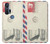 W3551 Art de l'millésimé de la poste enveloppe aérienne Etui Coque Housse et Flip Housse Cuir pour Motorola Edge+