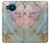 W3717 Imprimé graphique en marbre bleu pastel or rose Etui Coque Housse et Flip Housse Cuir pour Nokia 8.3 5G