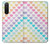 W3499 Motif coloré coeur Etui Coque Housse et Flip Housse Cuir pour Sony Xperia 5 II