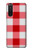 W3535 Rouge vichy Etui Coque Housse et Flip Housse Cuir pour Sony Xperia 5 II