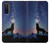 W3555 Loup Hurlant Million étoiles Etui Coque Housse et Flip Housse Cuir pour Sony Xperia 5 II