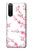 W3707 Fleur de cerisier rose fleur de printemps Etui Coque Housse et Flip Housse Cuir pour Sony Xperia 5 II