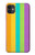 W3678 Vertical arc-en-ciel coloré Etui Coque Housse et Flip Housse Cuir pour iPhone 11