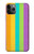 W3678 Vertical arc-en-ciel coloré Etui Coque Housse et Flip Housse Cuir pour iPhone 11 Pro Max