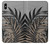 W3692 Feuilles de palmier gris noir Etui Coque Housse et Flip Housse Cuir pour iPhone XS Max