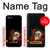 W3753 Roses de crâne gothique sombre Etui Coque Housse et Flip Housse Cuir pour iPhone 4 4S