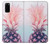 W3711 Ananas rose Etui Coque Housse et Flip Housse Cuir pour Samsung Galaxy S20