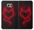 W3682 Cœur du diable Etui Coque Housse et Flip Housse Cuir pour Samsung Galaxy S6