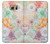 W3705 Fleur florale pastel Etui Coque Housse et Flip Housse Cuir pour Samsung Galaxy S6