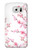 W3707 Fleur de cerisier rose fleur de printemps Etui Coque Housse et Flip Housse Cuir pour Samsung Galaxy S6