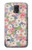 W3688 Motif d'art floral floral Etui Coque Housse et Flip Housse Cuir pour Samsung Galaxy S5