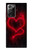 W3682 Cœur du diable Etui Coque Housse et Flip Housse Cuir pour Samsung Galaxy Note 20 Ultra, Ultra 5G