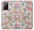 W3688 Motif d'art floral floral Etui Coque Housse et Flip Housse Cuir pour Samsung Galaxy Note 20 Ultra, Ultra 5G