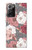 W3716 Motif floral rose Etui Coque Housse et Flip Housse Cuir pour Samsung Galaxy Note 20 Ultra, Ultra 5G