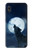 W3693 Pleine lune du loup blanc sinistre Etui Coque Housse et Flip Housse Cuir pour Samsung Galaxy A10e