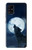 W3693 Pleine lune du loup blanc sinistre Etui Coque Housse et Flip Housse Cuir pour Samsung Galaxy A41