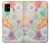 W3705 Fleur florale pastel Etui Coque Housse et Flip Housse Cuir pour Samsung Galaxy A41