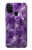 W3713 Graphique violet améthyste à quartz imprimé Etui Coque Housse et Flip Housse Cuir pour Samsung Galaxy M21