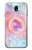 W3709 Galaxie rose Etui Coque Housse et Flip Housse Cuir pour Samsung Galaxy J7 (2018), J7 Aero, J7 Top, J7 Aura, J7 Crown, J7 Refine, J7 Eon, J7 V 2nd Gen, J7 Star
