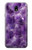 W3713 Graphique violet améthyste à quartz imprimé Etui Coque Housse et Flip Housse Cuir pour Samsung Galaxy J7 (2018), J7 Aero, J7 Top, J7 Aura, J7 Crown, J7 Refine, J7 Eon, J7 V 2nd Gen, J7 Star