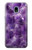 W3713 Graphique violet améthyste à quartz imprimé Etui Coque Housse et Flip Housse Cuir pour Samsung Galaxy J3 (2018), J3 Star, J3 V 3rd Gen, J3 Orbit, J3 Achieve, Express Prime 3, Amp Prime 3