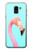 W3708 Flamant rose Etui Coque Housse et Flip Housse Cuir pour Samsung Galaxy J6 (2018)