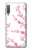 W3707 Fleur de cerisier rose fleur de printemps Etui Coque Housse et Flip Housse Cuir pour Samsung Galaxy A7 (2018)