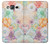 W3705 Fleur florale pastel Etui Coque Housse et Flip Housse Cuir pour Samsung Galaxy On5