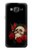 W3753 Roses de crâne gothique sombre Etui Coque Housse et Flip Housse Cuir pour Samsung Galaxy On5