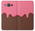 W3754 Cornet de crème glacée à la fraise Etui Coque Housse et Flip Housse Cuir pour Samsung Galaxy On5