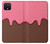 W3754 Cornet de crème glacée à la fraise Etui Coque Housse et Flip Housse Cuir pour Google Pixel 4