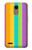 W3678 Vertical arc-en-ciel coloré Etui Coque Housse et Flip Housse Cuir pour LG K10 (2018), LG K30