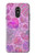 W3710 Coeur d'amour rose Etui Coque Housse et Flip Housse Cuir pour LG Q Stylo 4, LG Q Stylus