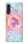 W3709 Galaxie rose Etui Coque Housse et Flip Housse Cuir pour LG Velvet