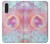 W3709 Galaxie rose Etui Coque Housse et Flip Housse Cuir pour LG Velvet