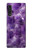 W3713 Graphique violet améthyste à quartz imprimé Etui Coque Housse et Flip Housse Cuir pour LG Velvet