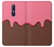 W3754 Cornet de crème glacée à la fraise Etui Coque Housse et Flip Housse Cuir pour Nokia 5.1, Nokia 5 2018