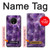 W3713 Graphique violet améthyste à quartz imprimé Etui Coque Housse et Flip Housse Cuir pour OnePlus 7T