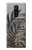 W3692 Feuilles de palmier gris noir Etui Coque Housse et Flip Housse Cuir pour Sony Xperia 1