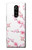 W3707 Fleur de cerisier rose fleur de printemps Etui Coque Housse et Flip Housse Cuir pour Sony Xperia 1