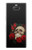 W3753 Roses de crâne gothique sombre Etui Coque Housse et Flip Housse Cuir pour Sony Xperia 10 Plus