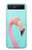 W3708 Flamant rose Etui Coque Housse et Flip Housse pour Samsung Galaxy Z Flip 5G