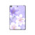 W2361 Fleurs blanches Violet Tablet Etui Coque Housse pour iPad mini 4, iPad mini 5, iPad mini 5 (2019)