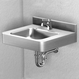 Lavatory for Deck Mounted Valve with Exposed Trap