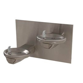 Oval Bowl Barrier-Free Wall Mount Bi-Level Drinking Fountain