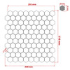 Dolomite Marble Polished 1" Hexagon Mosaic Tile