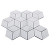 Honed Dolomite Marble Rhombus 3D Cube Diamond Mosaic Tile