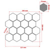 3" Hexagon Dolomite Marble  Mosaic Tile Honed