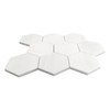 Honed Dolomite Marble 4" Hexagon Mosaic Tile